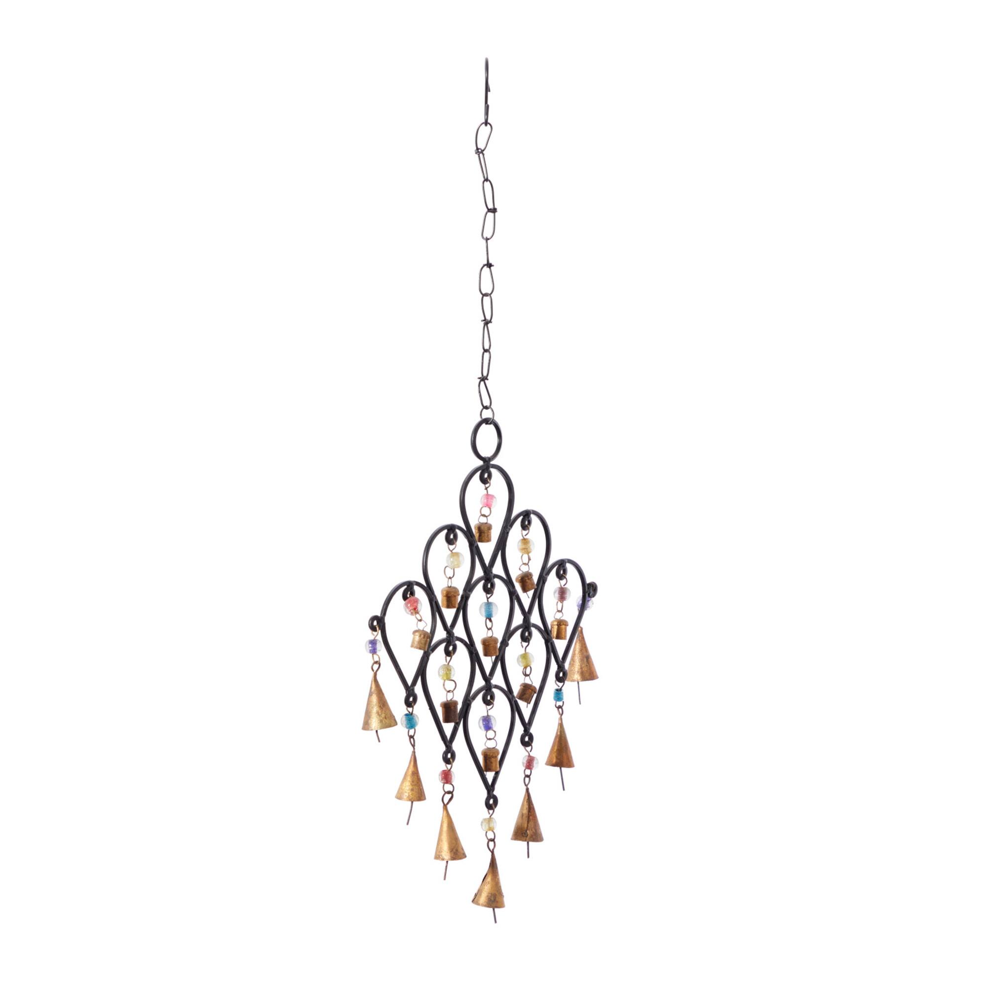 24" Black Metal Eclectic Windchime